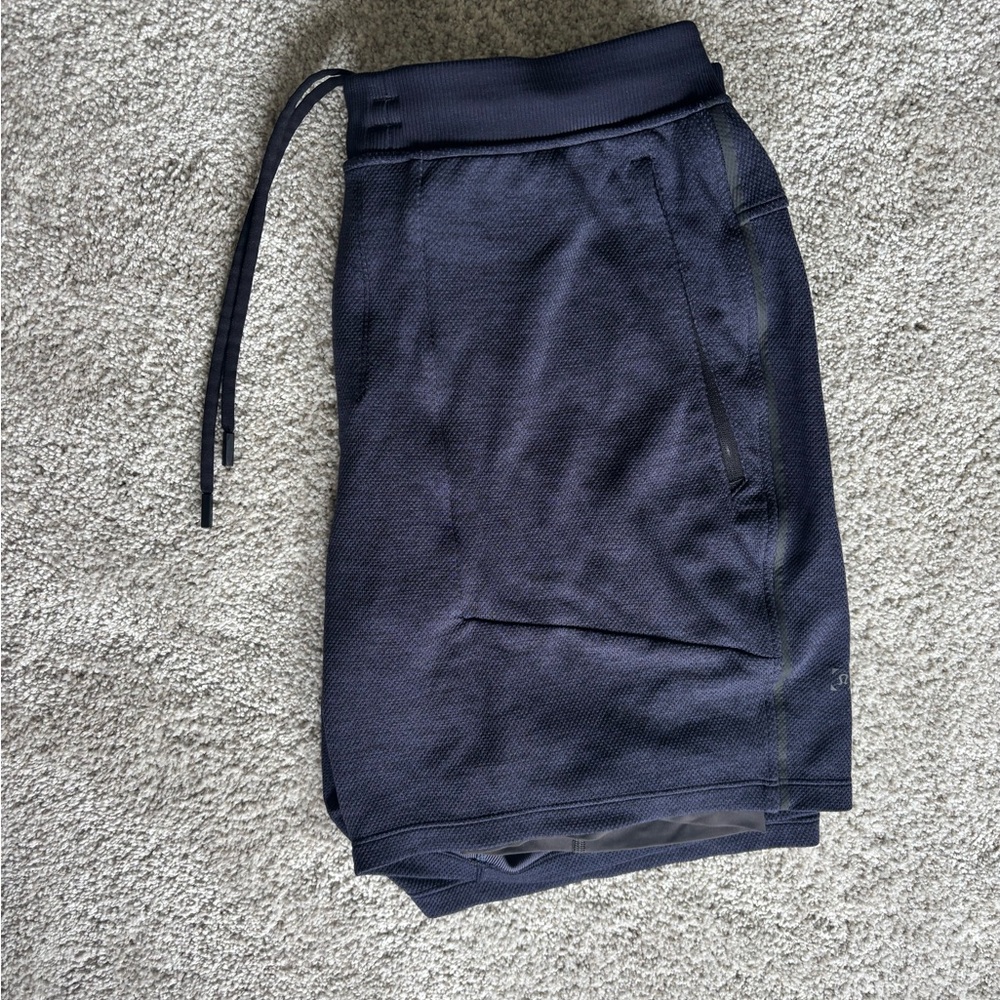 lululemon Navy Athletic Shorts with Liner - Picture 3 of 6